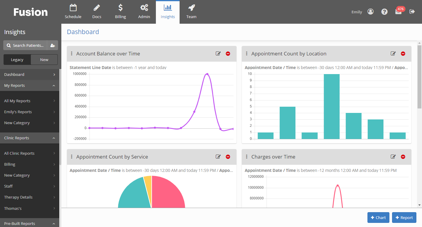 screenshot of Ensora Rehab Therapy Suite